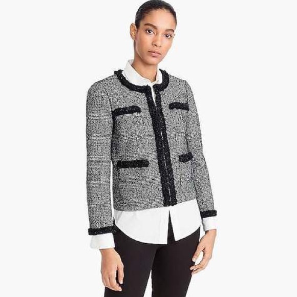 J Crew Glen Plaid Lady Jacket
